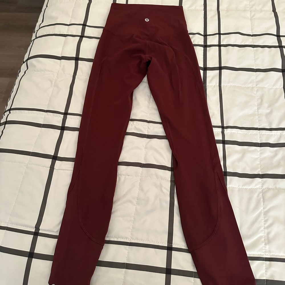 Maroon Lululemon leggings